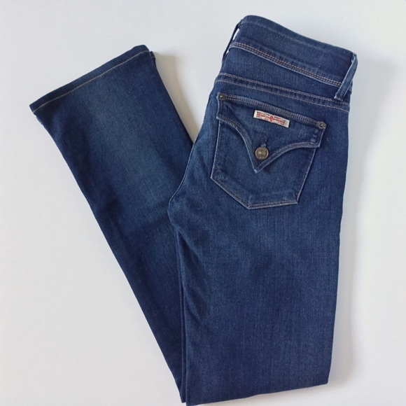 Hudson Jeans Flap Pockets Woman’s Size 26 Medium Blue Wash Cotton Tencel Blend - Picture 3 of 10